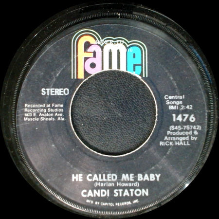 Candi Staton - What Would Become Of Me / He Called Me Baby side B