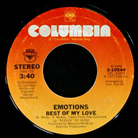 Emotions - Best Of My Love / A Feeling Is side A