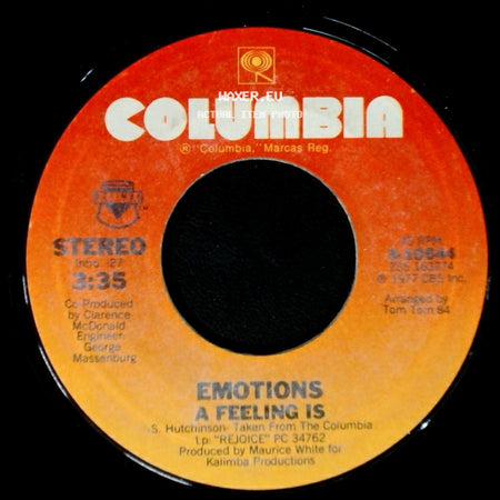 Emotions - Best Of My Love / A Feeling Is side B