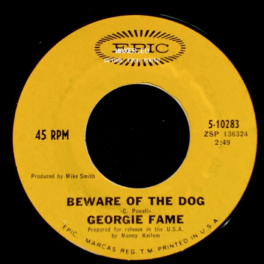 Georgie Fame - Beware Of The Dog / The Ballad Of Bonnie And Clyde side A