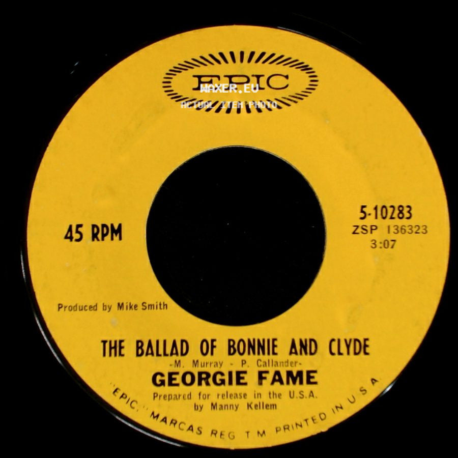 Georgie Fame - Beware Of The Dog / The Ballad Of Bonnie And Clyde side B
