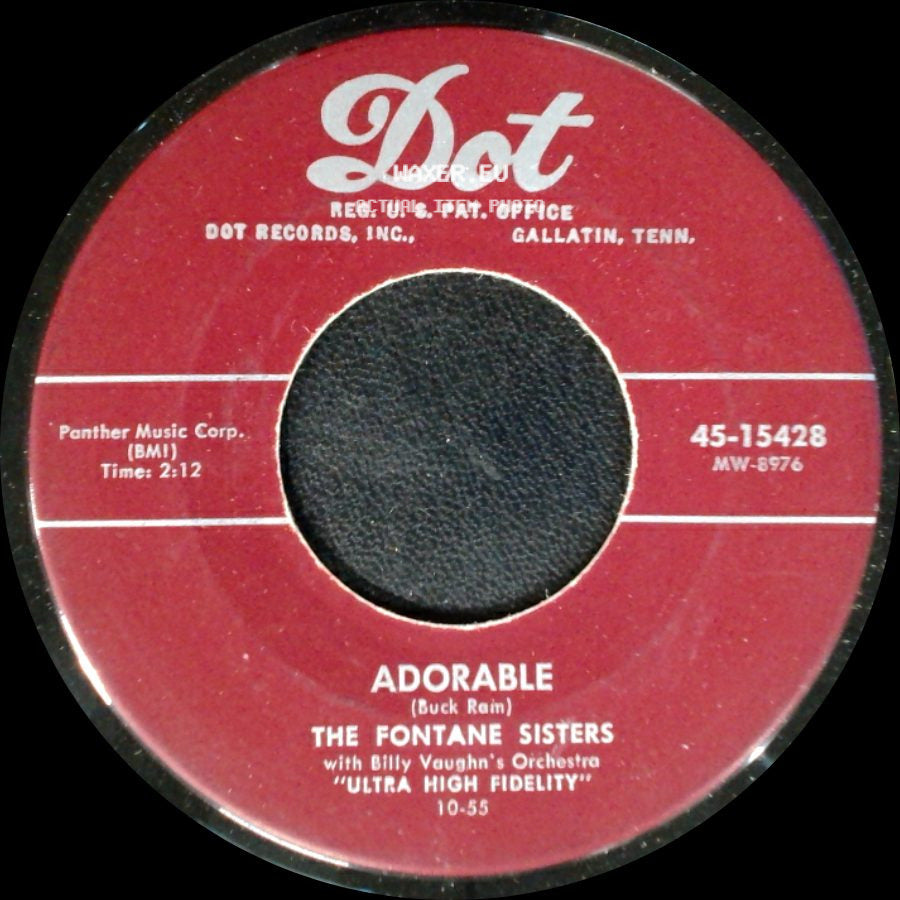 The Fontane Sisters / The Fontane Sisters With Billy Vaughn's Orchestra - Adorable / Daddy-O side A