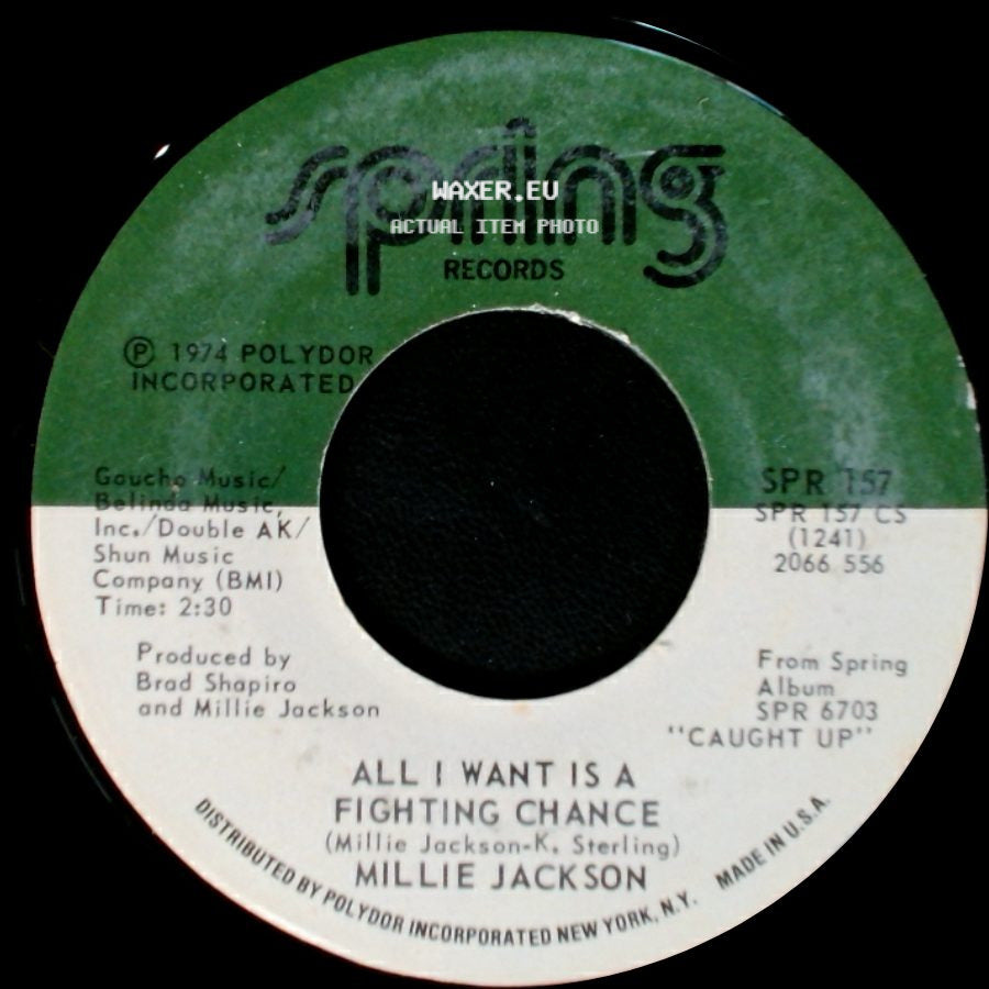 Millie Jackson - I'm Through Trying To Prove My Love To You / All I Want Is A Fighting Chance side B