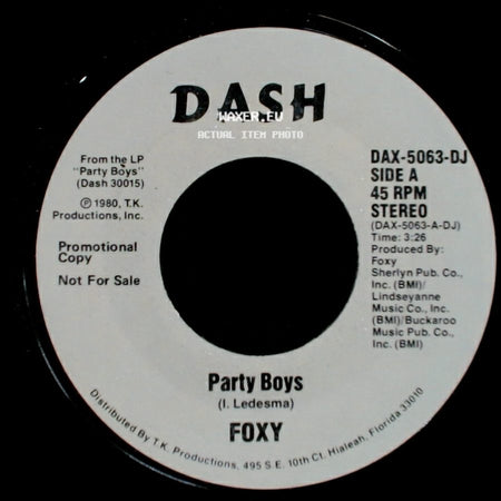 Foxy - Party Boys / Party Boys side A