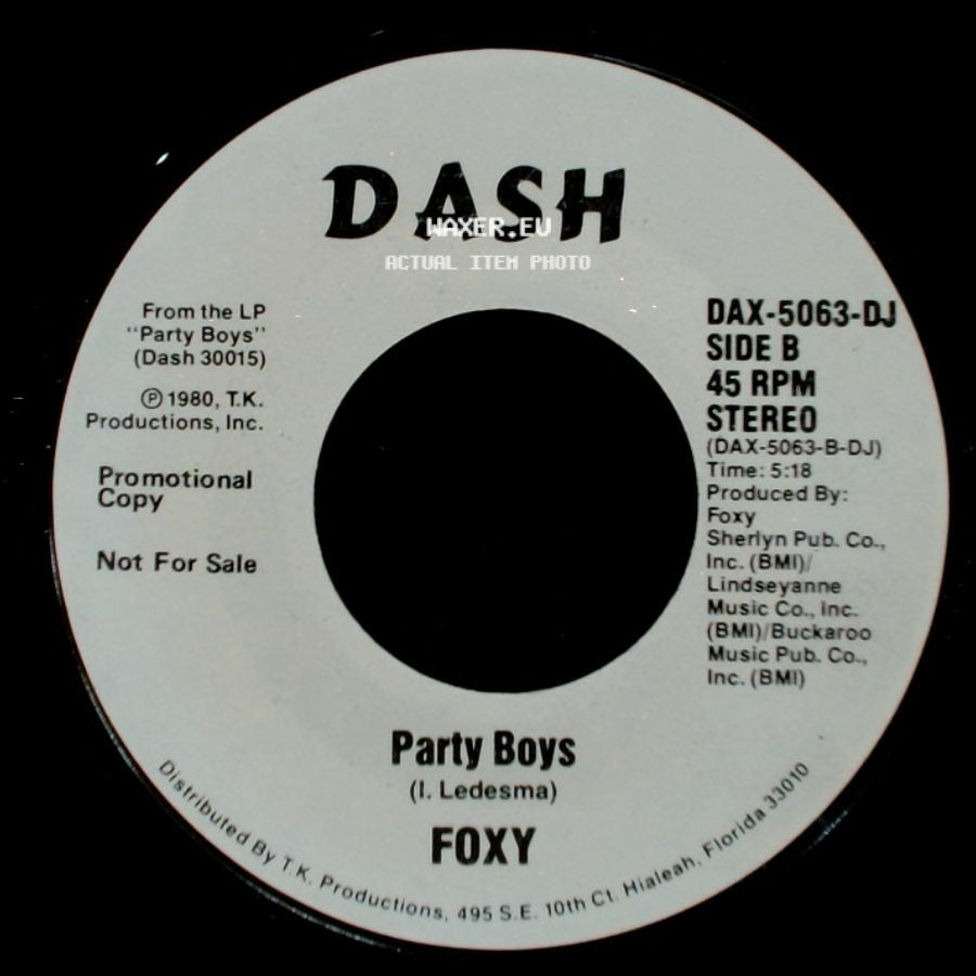 Foxy - Party Boys / Party Boys side B