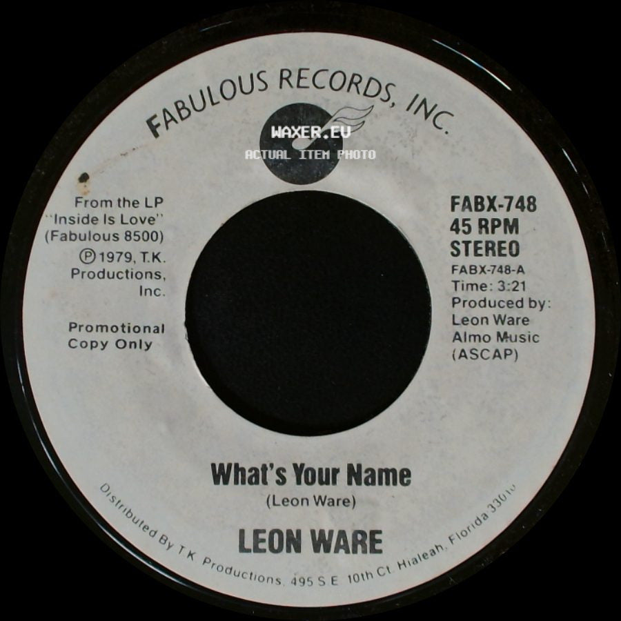 Leon Ware - What's Your Name / What's Your Name side A