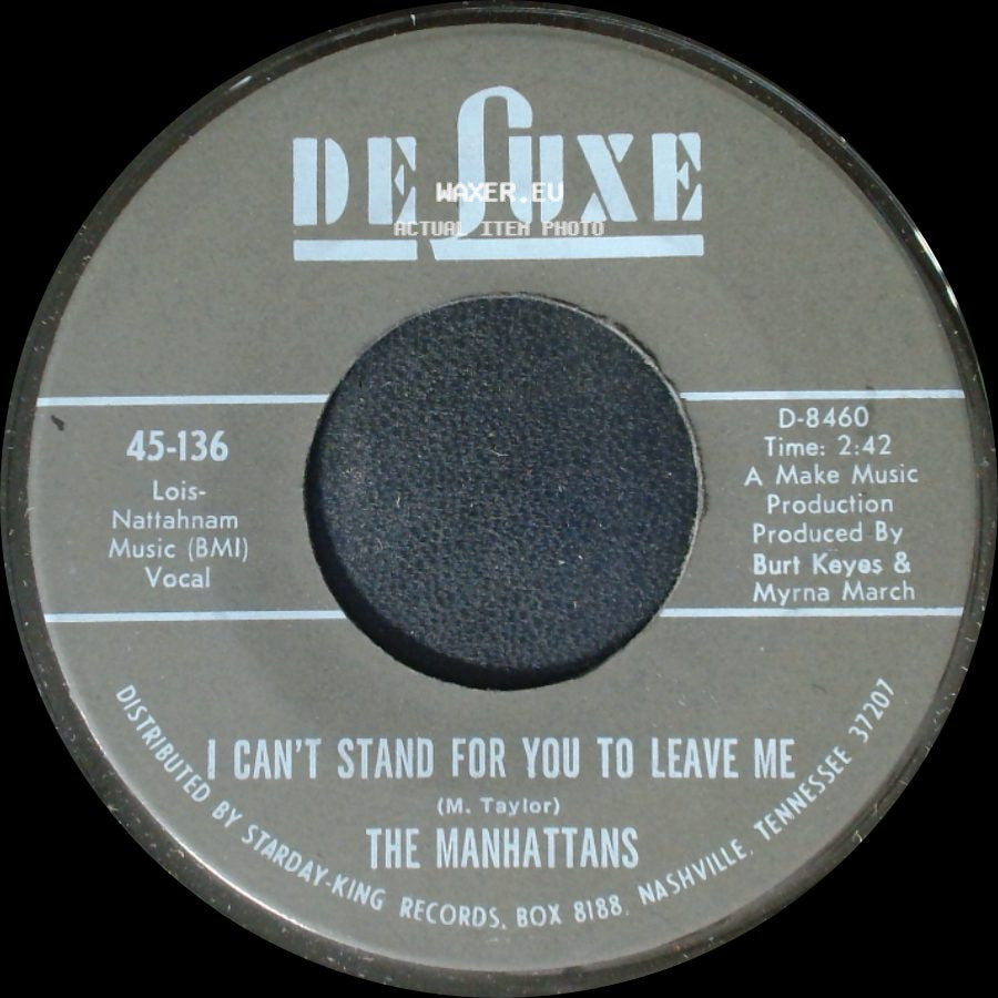 The Manhattans - Do You Ever / I Can't Stand For You To Leave Me side B