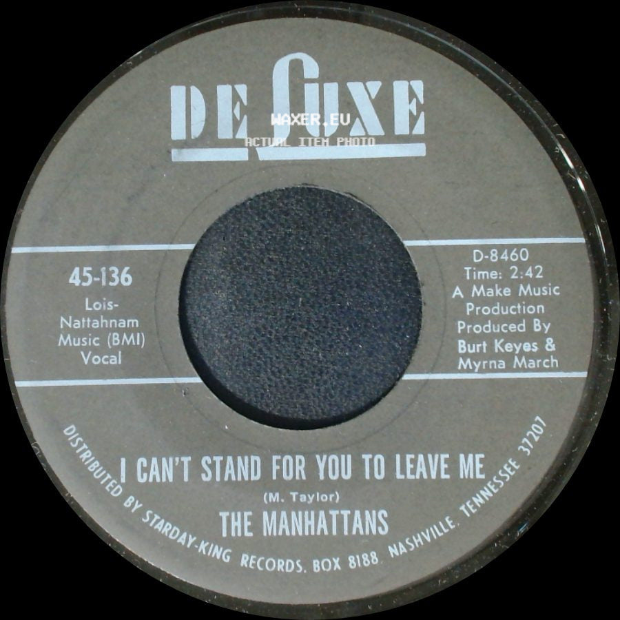 The Manhattans - Do You Ever / I Can't Stand For You To Leave Me side B