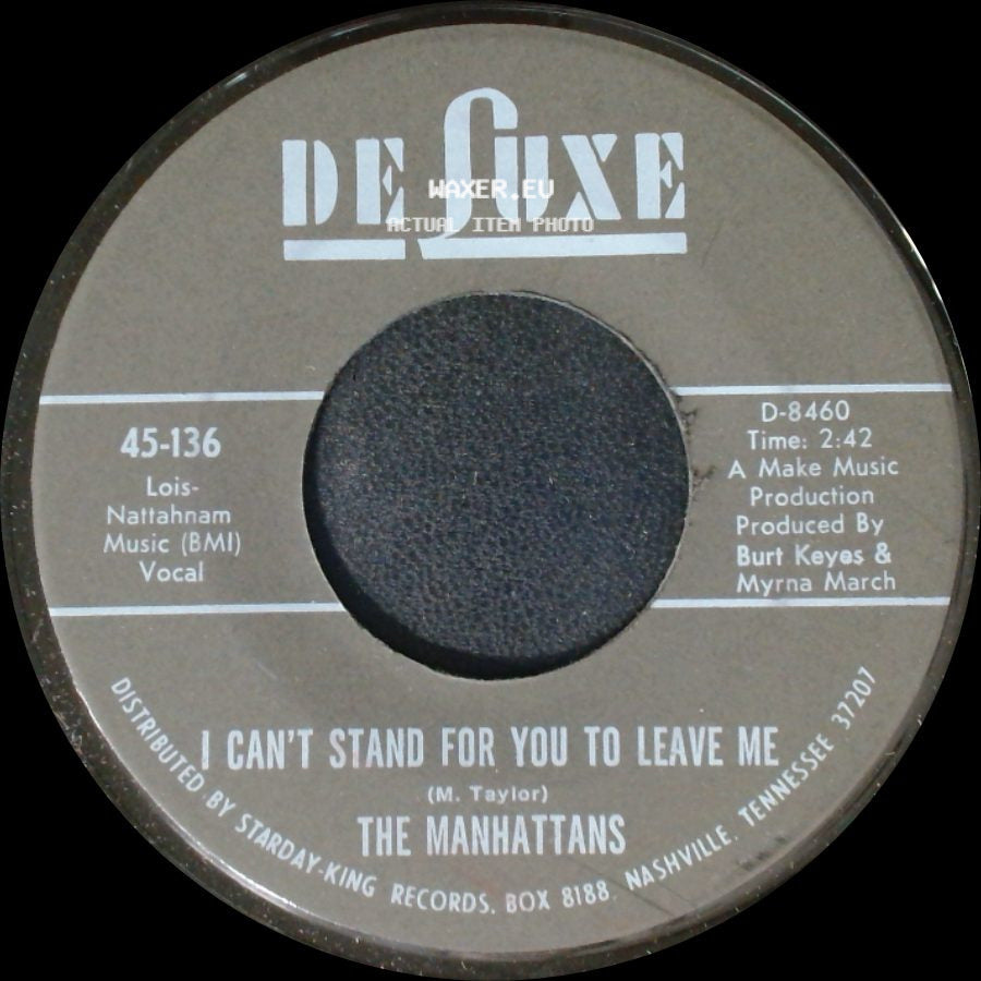 The Manhattans - Do You Ever / I Can't Stand For You To Leave Me side B
