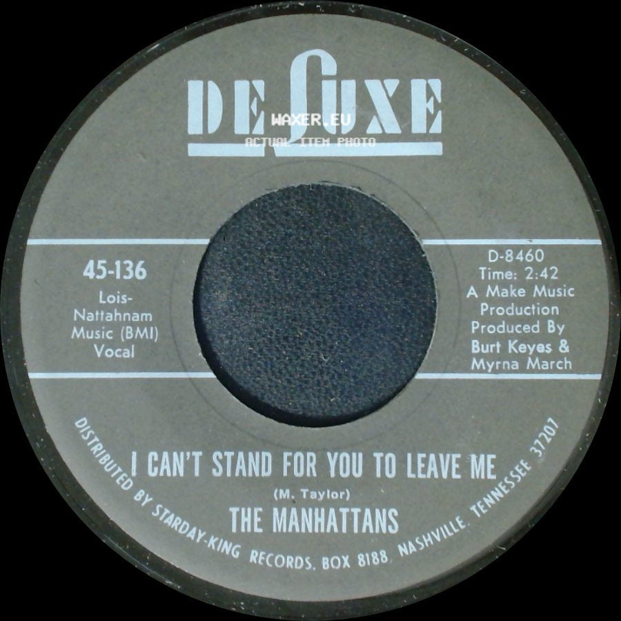The Manhattans - Do You Ever / I Can't Stand For You To Leave Me side B
