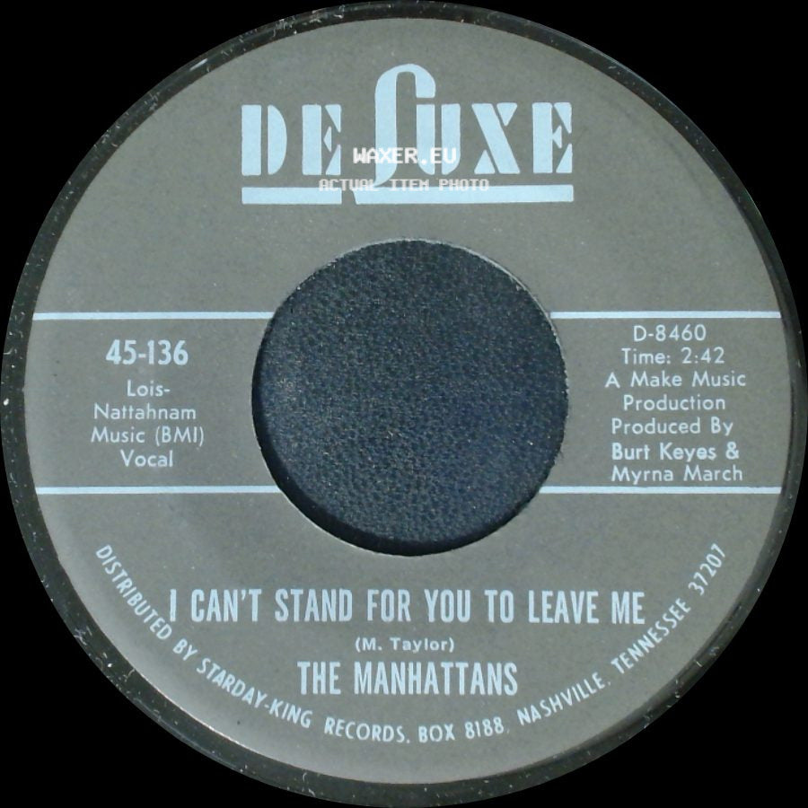 The Manhattans - Do You Ever / I Can't Stand For You To Leave Me side B