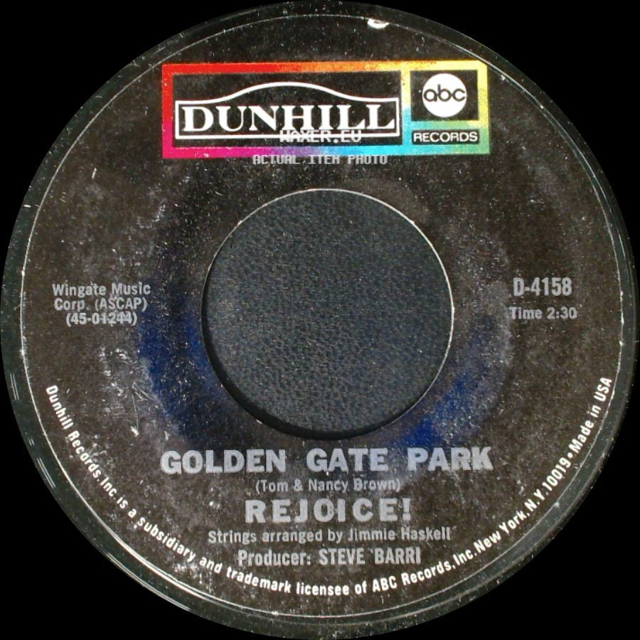 Rejoice! / Sonora - Golden Gate Park / Rejoice! side A