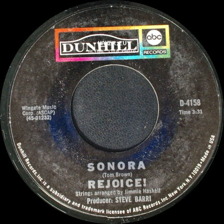 Rejoice! / Sonora - Golden Gate Park / Rejoice! side B
