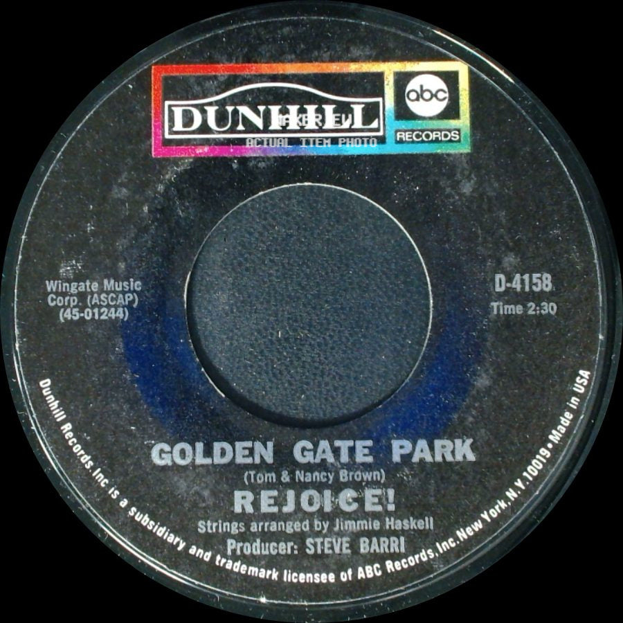 Sonora / Rejoice! - Rejoice! / Golden Gate Park side B