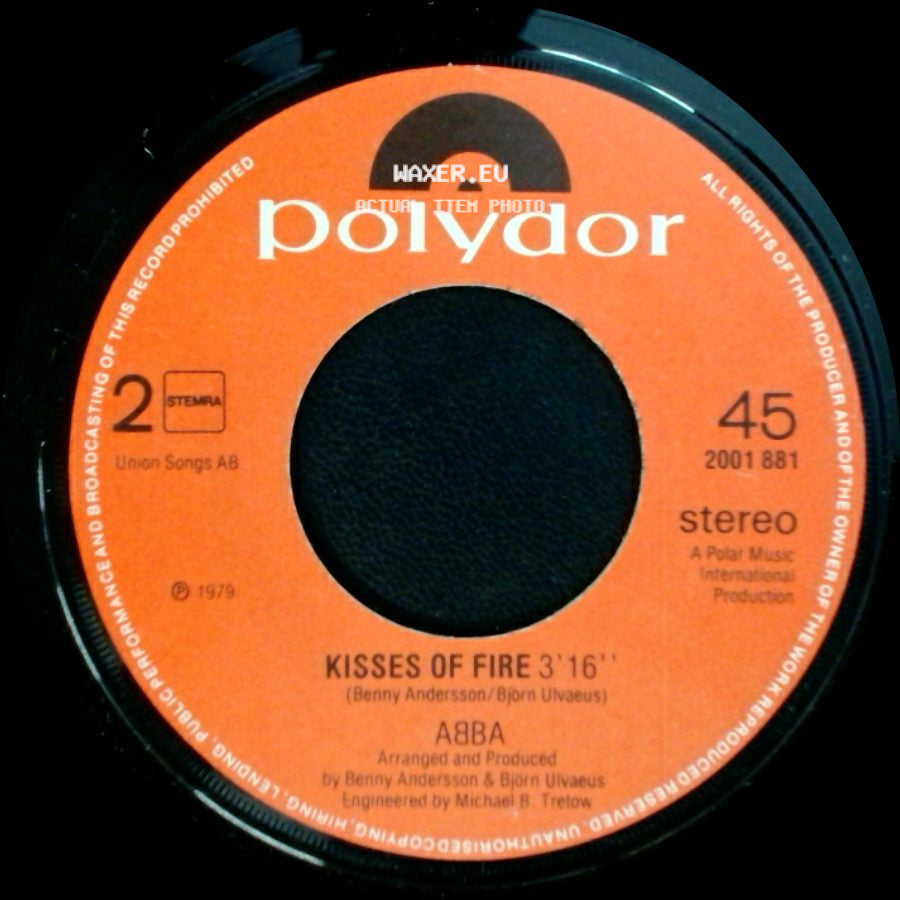 Abba - Does Your Mother Know / Kisses Of Fire side B