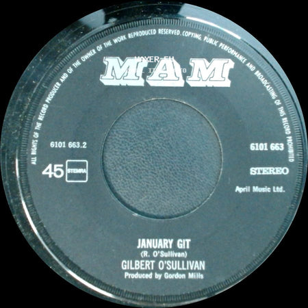 Gilbert O'sullivan - Matrimony / January Git side B