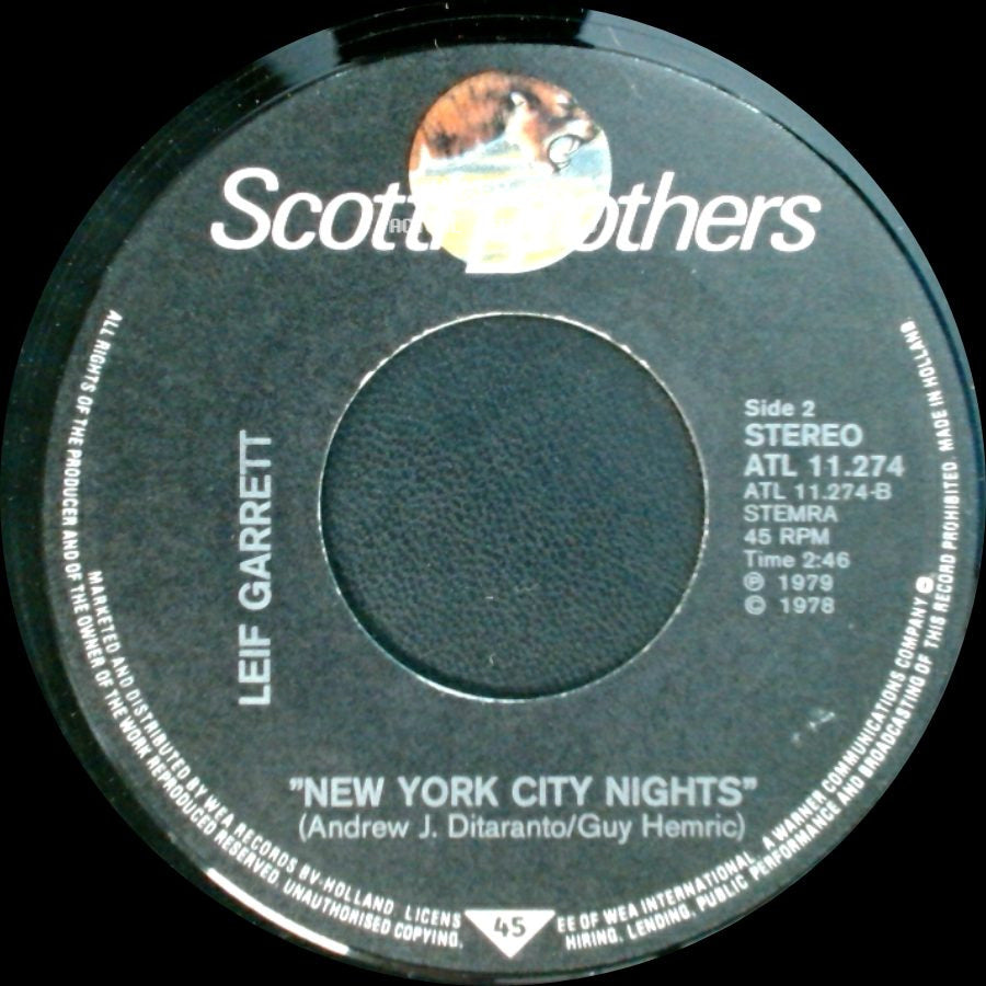 Leif Garrett - Feel The Need / New York City Nights side B