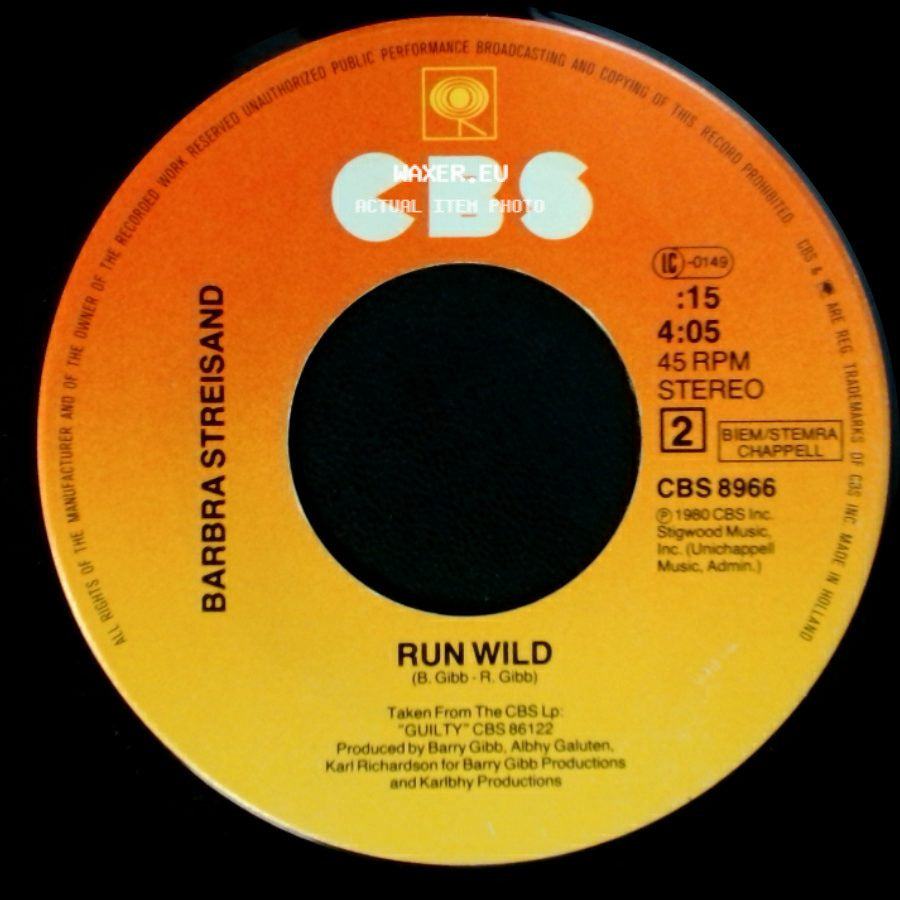 Barbra Streisand - Woman In Love / Run Wild side B