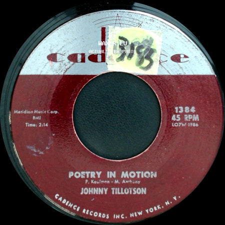 Johnny Tillotson - Princess, Princess / Poetry In Motion side B