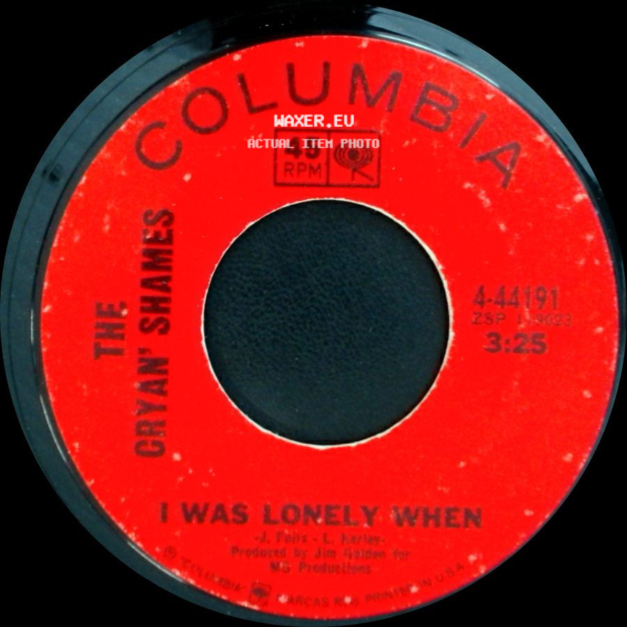 The Cryan' Shames - I Was Lonely When / It Could Be We're In Love side A