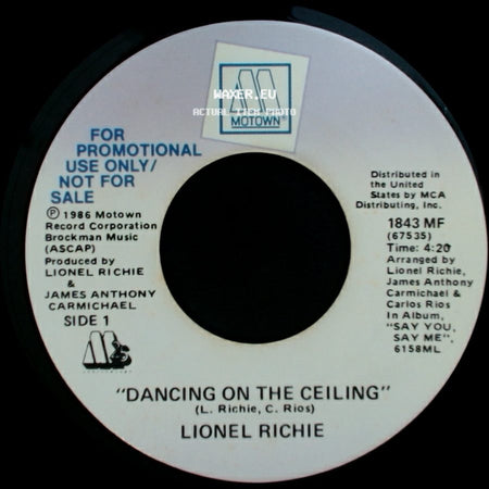 Lionel Richie - Dancing On The Ceiling / Dancing On The Ceiling side A