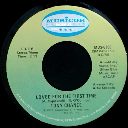 Tony Chance - Sweet Marjorene / Loved For The First Time side B