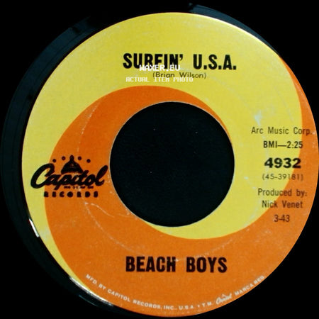 Beach Boys - Shut Down / Surfin' U.S.A. side B