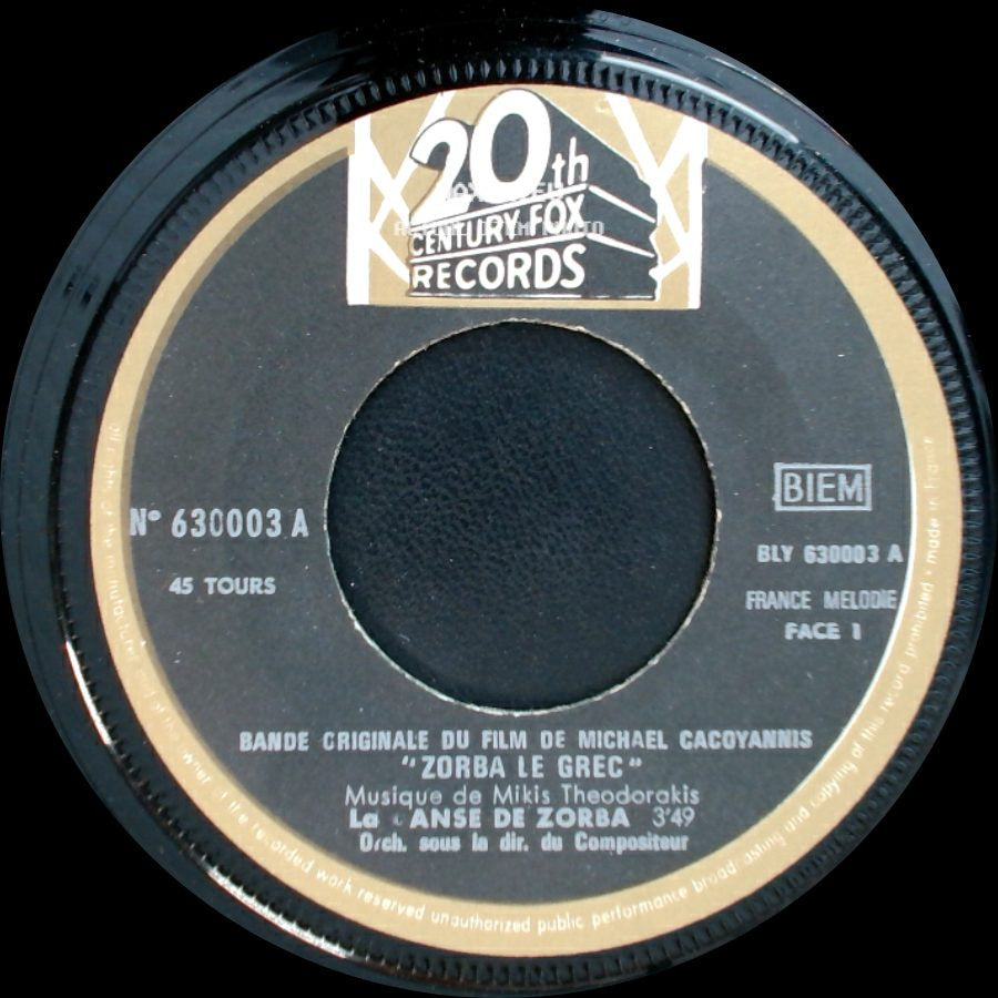Mikis Theodorakis - Un Peche Impardonnable / Zorba Le Grec side B