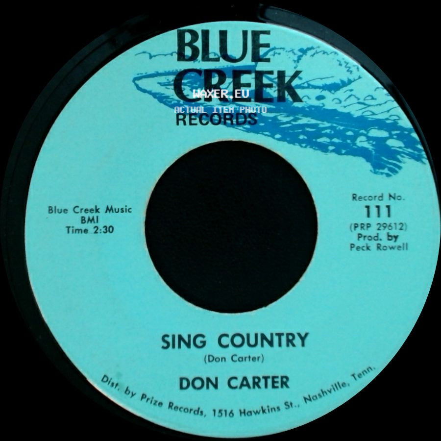 Don Carter - So Close To Me / Sing Country side B