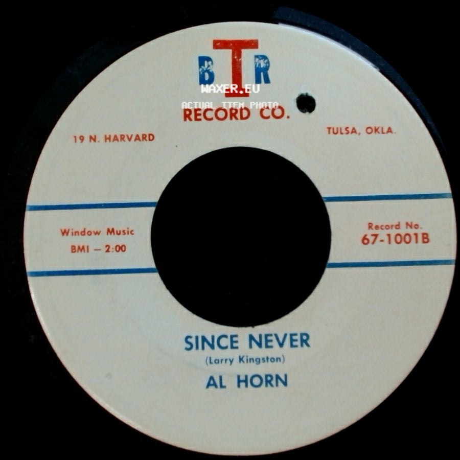 Al Horn - Since Never / I Think I'll Build A Nest side A