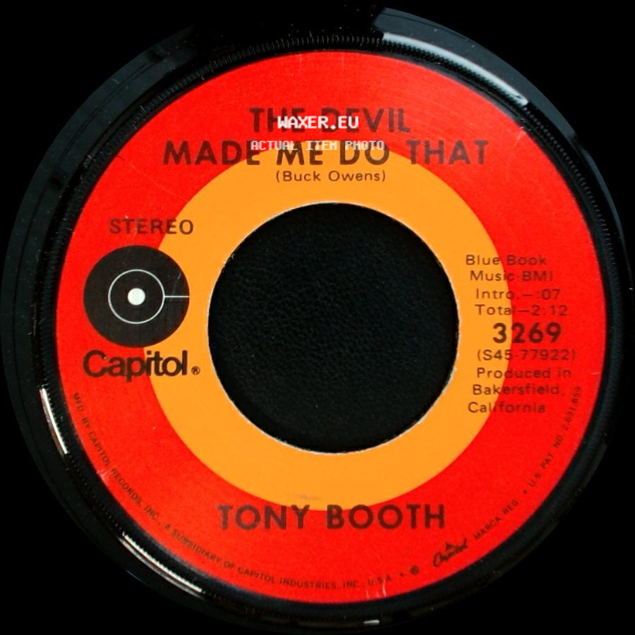 Tony Booth - The Key's In The Mailbox / The Devil Made Me Do That side B
