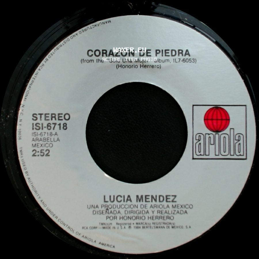Lucia Mendez - Corazon De Piedra / Solo Un Mujer side A