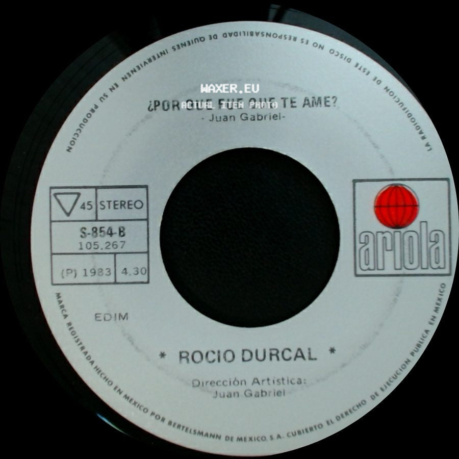 Rocio Durcal - Cuando Te Vayas / ¿Por Que Fue Que Te Ame? side B