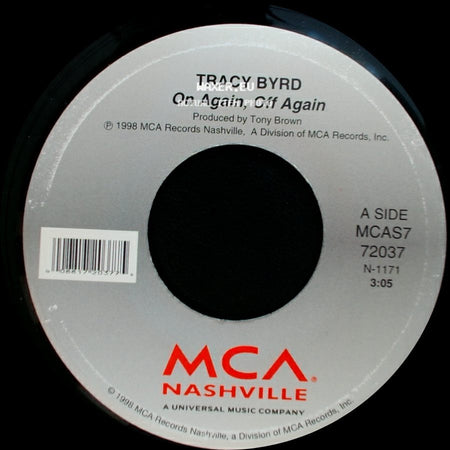 Tracy Byrd - Gettin' Me Over Mountains / On Again, Off Again side B