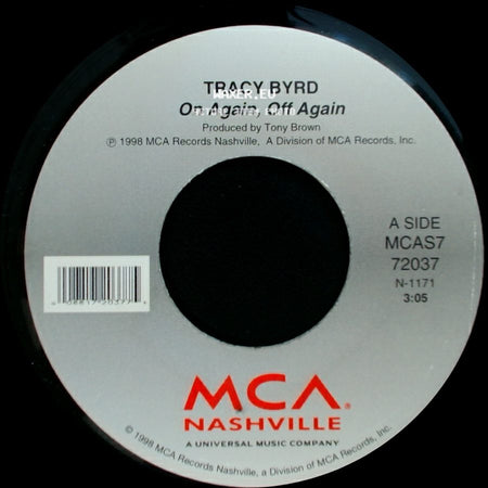 Tracy Byrd - On Again, Off Again / Gettin' Me Over Mountains side A