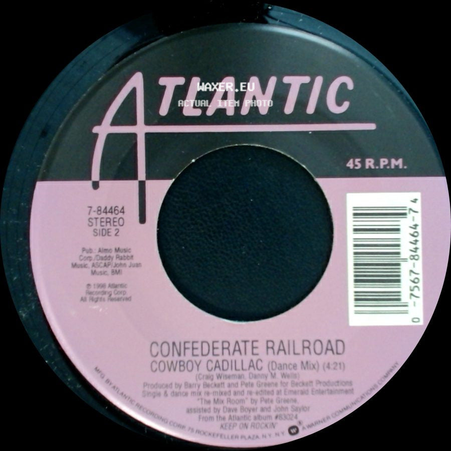 Confederate Railroad - Cowboy Cadillac (Album Version) / Cowboy Cadillac (Dance Mix) side B