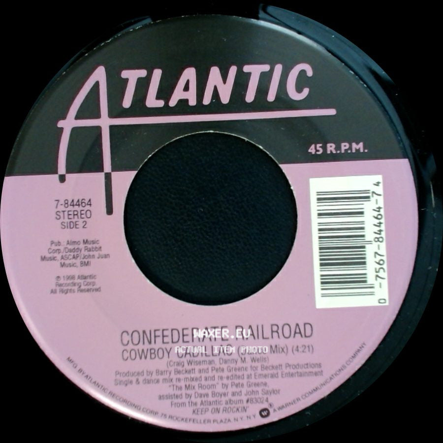 Confederate Railroad - Cowboy Cadillac (Album Version) / Cowboy Cadillac (Dance Mix) side B