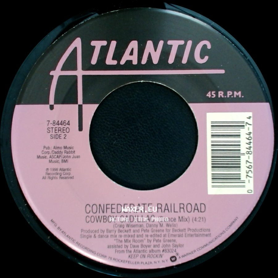 Confederate Railroad - Cowboy Cadillac (Album Version) / Cowboy Cadillac (Dance Mix) side B