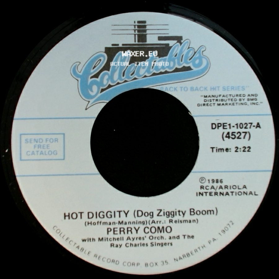 Perry Como - Catch A Falling Star / Hot Diggity (Dog Ziggity Boom) side B