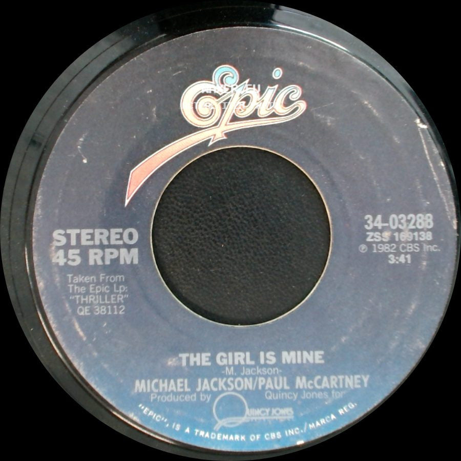 Michael Jackson / Michael Jackson/Paul Mccartney - Can't Get Outta The Rain / The Girl Is Mine side B