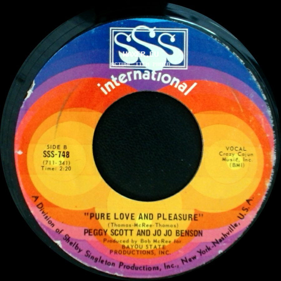 Peggy Scott And Jo Jo Benson - Pickin' Wild Mountain Berries / Pure Love And Pleasure side B