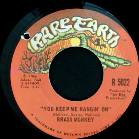 Brass Monkey - "Sweet Water" / You Keep Me Hangin' On side B