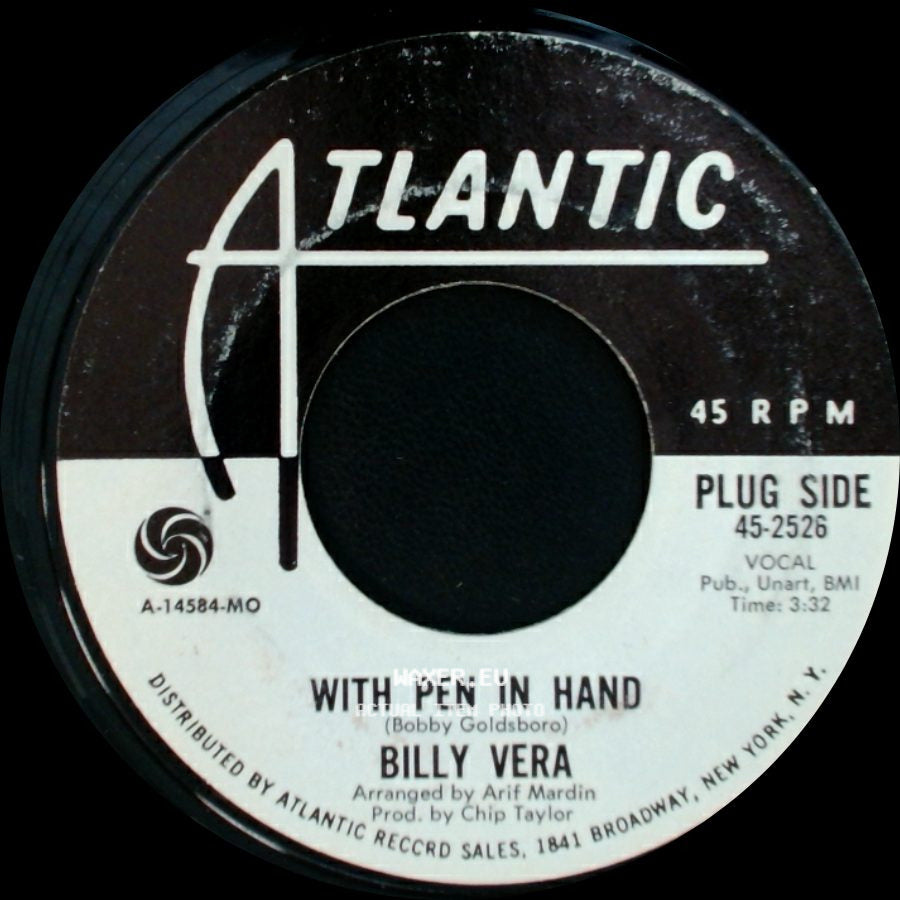 Billy Vera - With Pen In Hand / Good Morning Blues side A