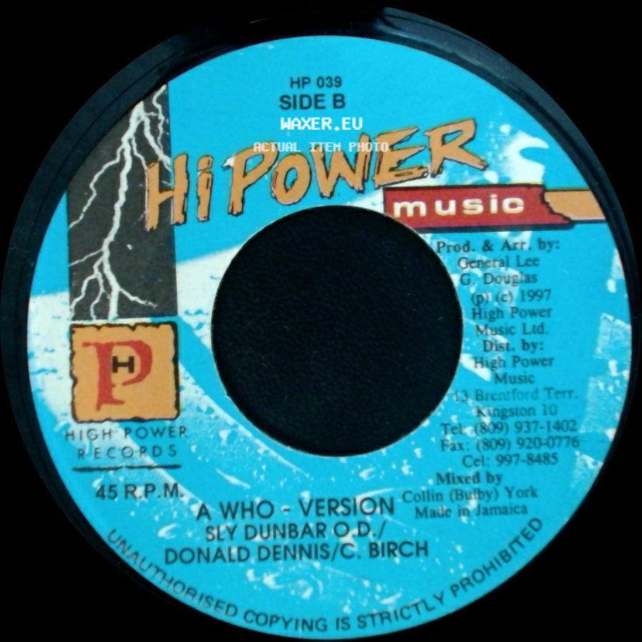 Red Dragon / Sly Dunbar O.D. - Sexy Gal / A Who - Version side B