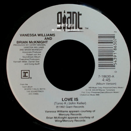 Vanessa Williams And Brian Mcknight - Love Is / Love Is side A