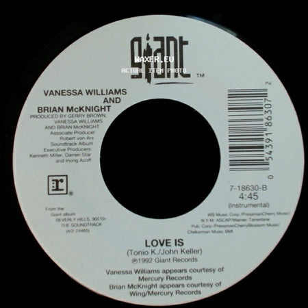 Vanessa Williams And Brian Mcknight - Love Is / Love Is side B