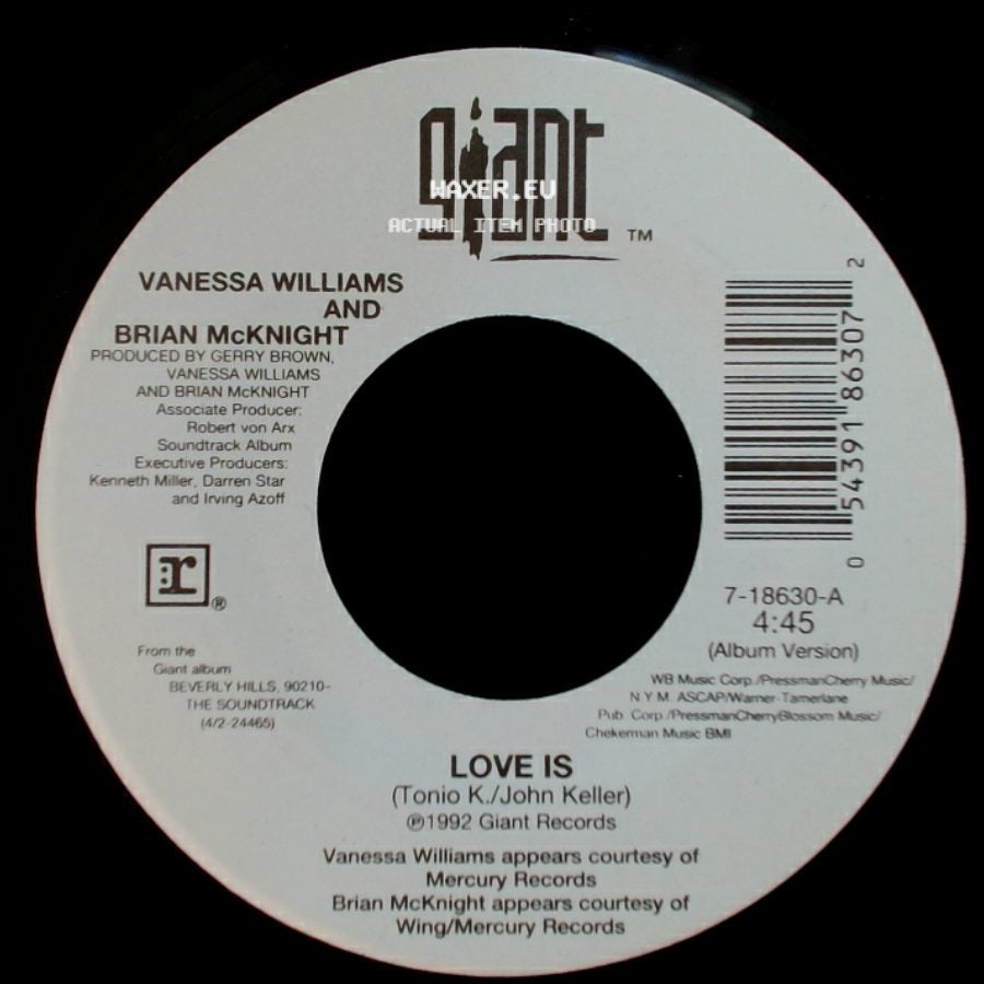 Vanessa Williams And Brian Mcknight - Love Is / Love Is side B