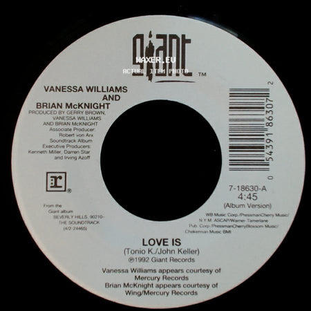 Vanessa Williams And Brian Mcknight - Love Is / Love Is side B