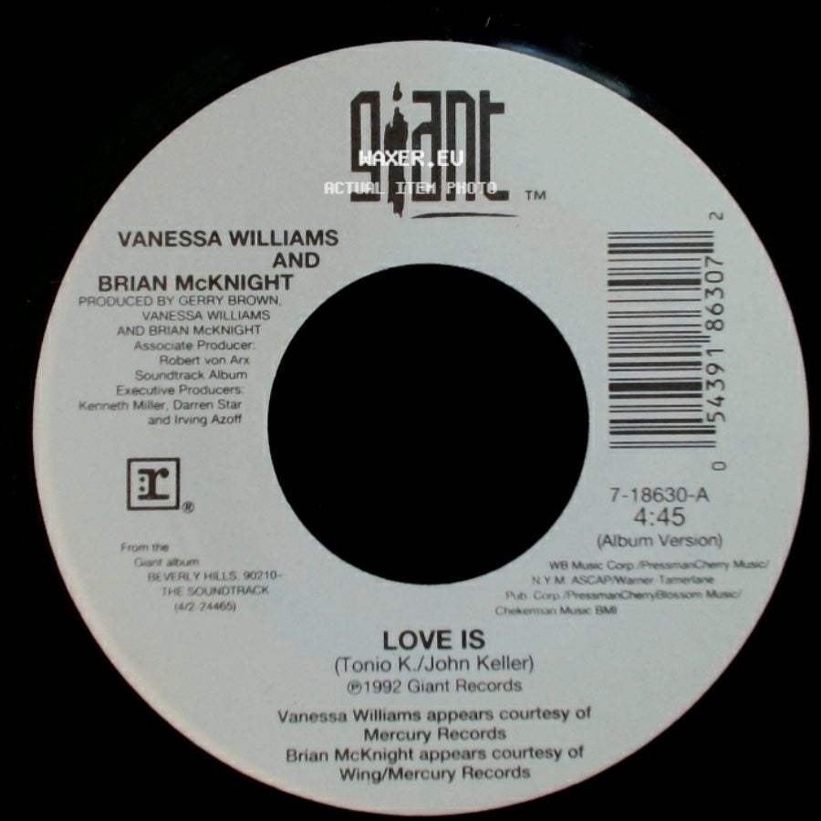 Vanessa Williams And Brian Mcknight - Love Is / Love Is side B