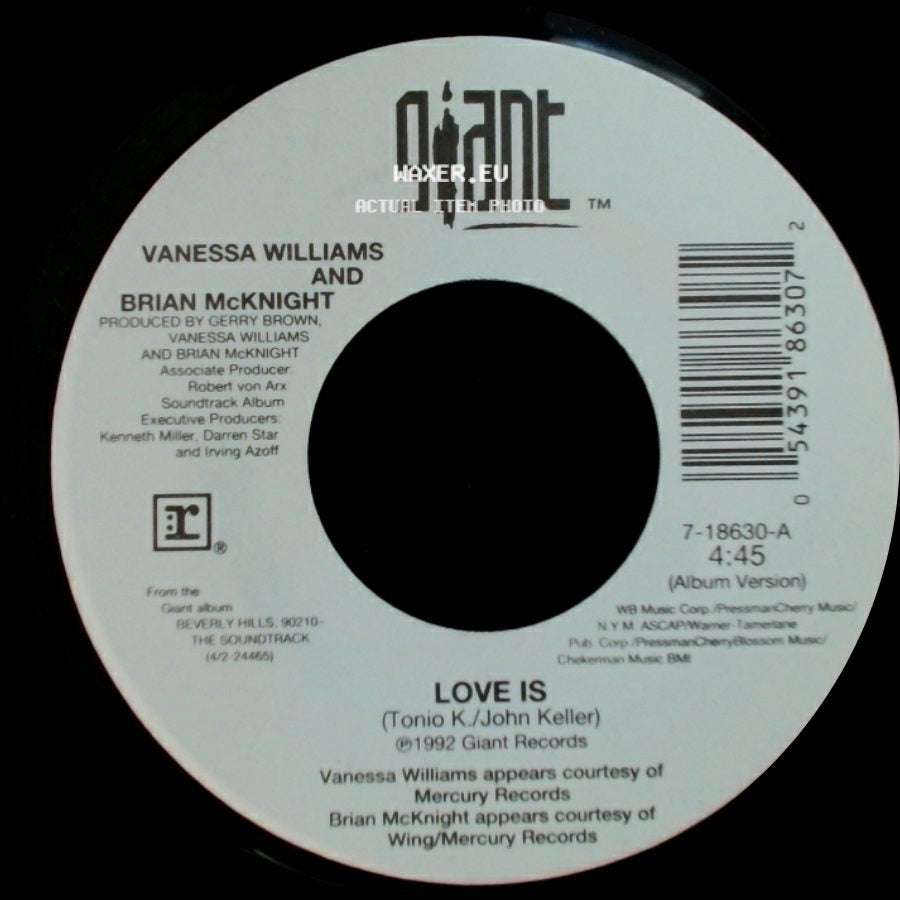 Vanessa Williams And Brian Mcknight - Love Is / Love Is side B